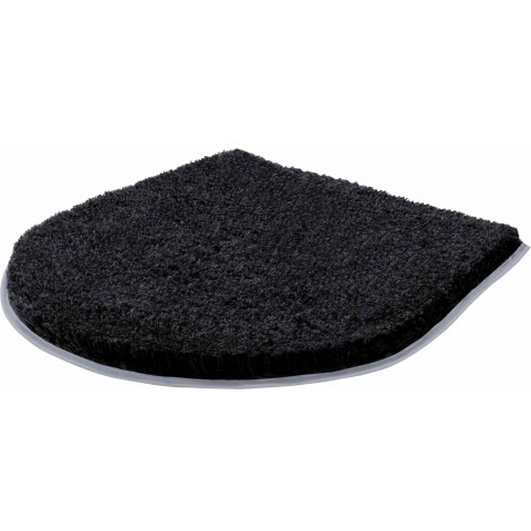 Tapis de salle de bain lex anthracite housse pour abattant wc 47 x 50 cm