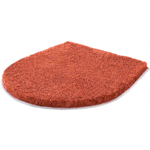 Tapis de salle de bain lex orange houssse pour abattant wc 47 x 50 cm