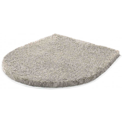 Tapis de salle de bain lex beige housse pour abattant wc 47 x 50 cm