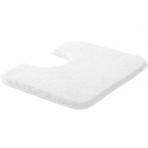 Tapis de salle de bain lex blanc contour wc 50 x 60 cm