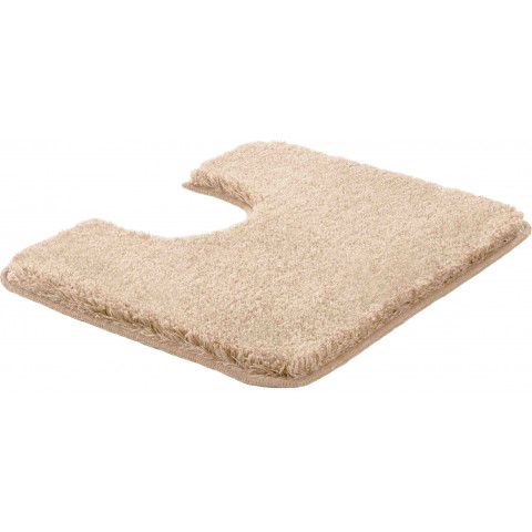 Tapis de salle de bain lex beige contour wc 50 x 60 cm