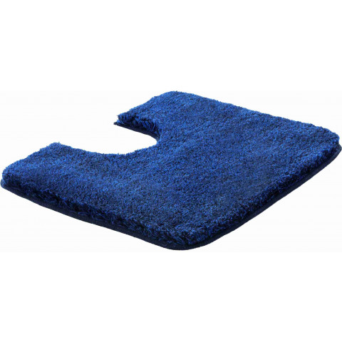 Tapis de salle de bain lex bleu contour wc 50 x 60 cm