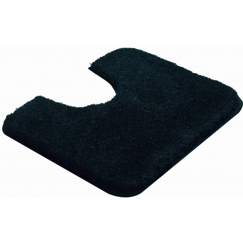 Tapis de salle de bain lex noir contour wc 50 x 60 cm