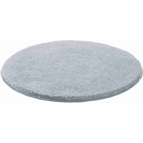 Tapis de salle de bain lex argent rond 80 cm