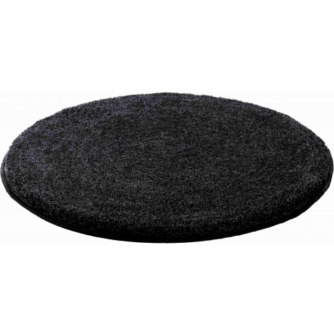 Tapis de salle de bain lex anthracite rond 80 cm