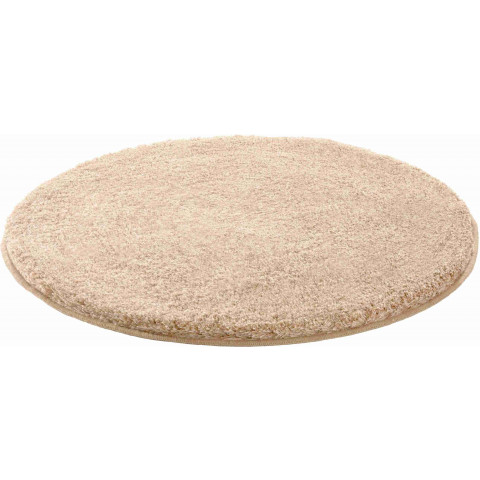 Tapis de salle de bain lex beige rond 80 cm