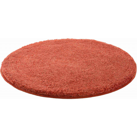 Tapis de salle de bain lex orange demi cercle 80 cm