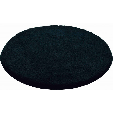 Tapis de salle de bain lex noir rond 80 cm