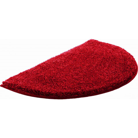 Tapis de salle de bain lex rubis demi cercle 50 x 80 cm