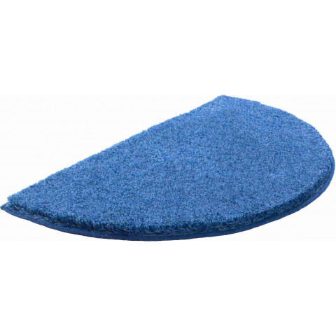 Tapis de salle de bain lex bleu demi cercle 50 x 80 cm