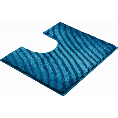 Tapis de salle de bain eternity turquoise contour wc 50 x 60 cm