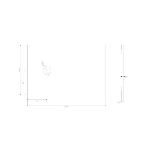 Bac receveur de douche à carreler 90x140cm recoupable sur mesure pour douche à l’italienne Aurlane - FAC053