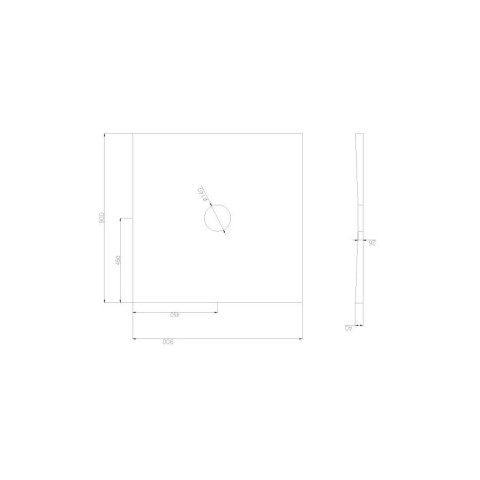 Bac receveur de douche à carreler 90x90cm recoupable sur mesure pour douche à l’italienne Aurlane - FAC037