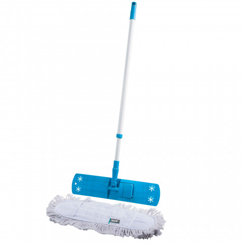 Balai rasant en coton manche téléscopique