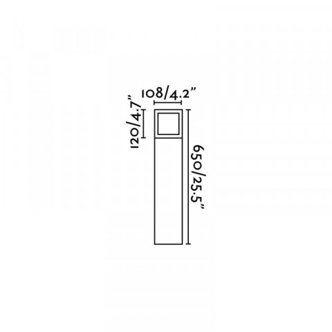Balise de jardin gris foncé onze 1 ampoule