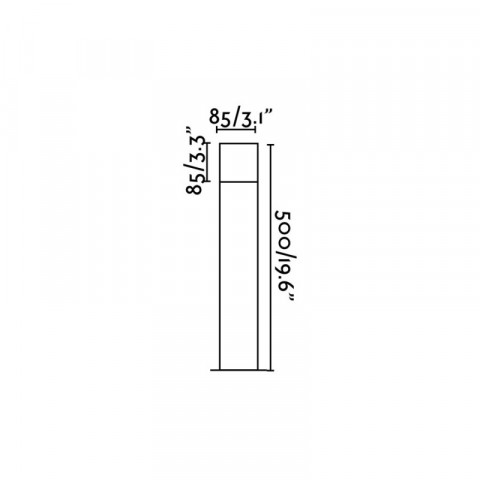 Balise de jardin grise tarraco 1 ampoule