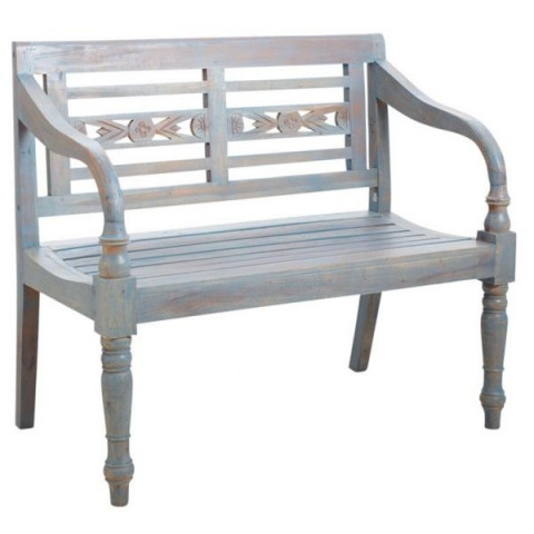 Banc 2 places en acajou - Coloris au choix
