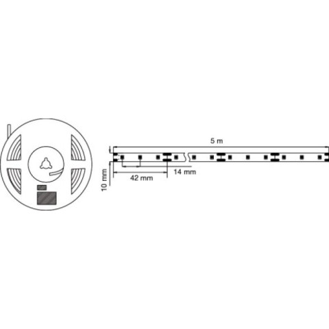 Bande led soup 5m 7.8w/m 4000k 12v