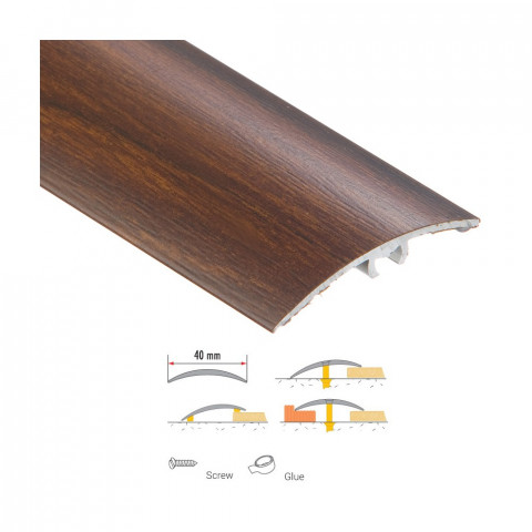 Barre de seuil en aluminium     40 x 900 mm  chêne