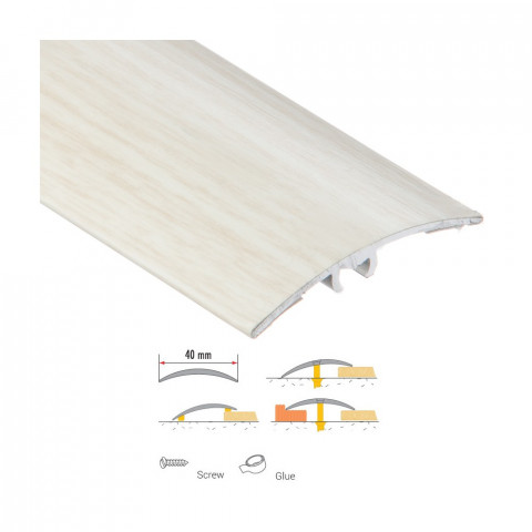Barre de seuil en aluminium     40 x 1800 mm  chêne