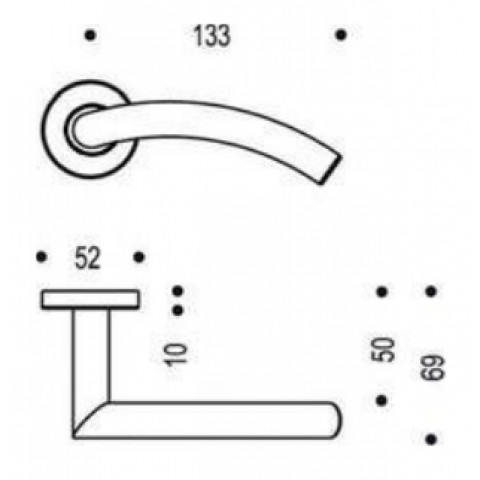 Béquille double LINOX 494 ASSA ABLOY AUBE ANJOU - BEZAULT 3E530494