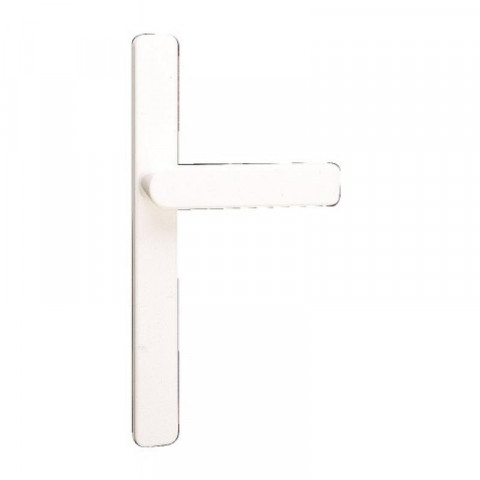 Béquille double seule aluminium ton laqué blanc saillie réduite 28 mm riviera pour porte épaisseur 58 à 68 mm