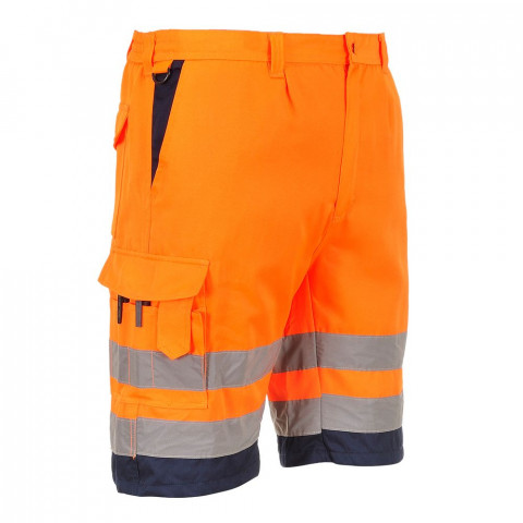 Bermuda haute visibilité hivis poly-coton portwest