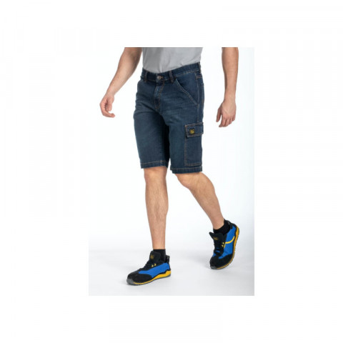 Bermuda - homme - multi poches - coupe charpentier - denim stretch - Taille au choix