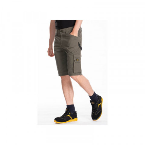 Bermuda - homme - multi poches - fibrelex - stretch - kaki - Taille au choix