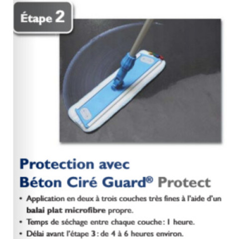 Béton ciré protect - 6 litres - 3 x 2l- jusqu'à 48 m²
