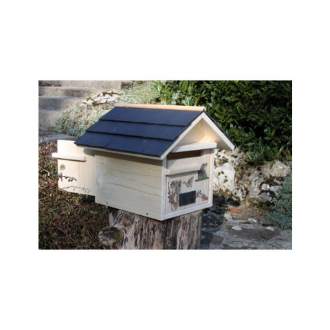 Boîte aux lettres en bois créastuce : st hubert (2 portes prestige)