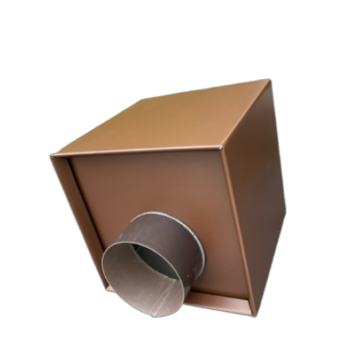 Boite à eau zinc 190x190x190 - Brun écorce