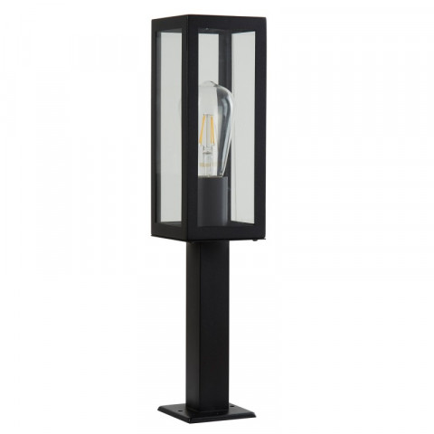 Borne 45 cm box, en aluminium et verre, noir