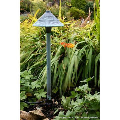 Borne bronze17, vert de gris, led