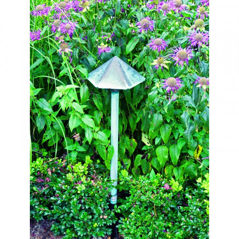 Borne bronze19, vert de gris, led