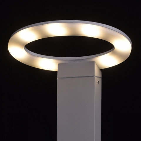 Borne d'extérieur grise street 1 ampoule 60 cm