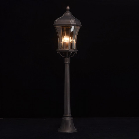 Borne d'extérieur marron street 3 ampoules 127 cm