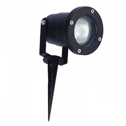 Borne d'extérieur noire street 1 ampoule 28 cm