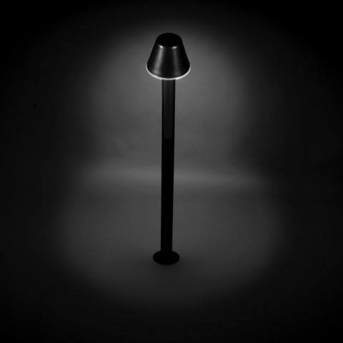 Borne smile 110 cm, polypropylène et polycarbonate, noir