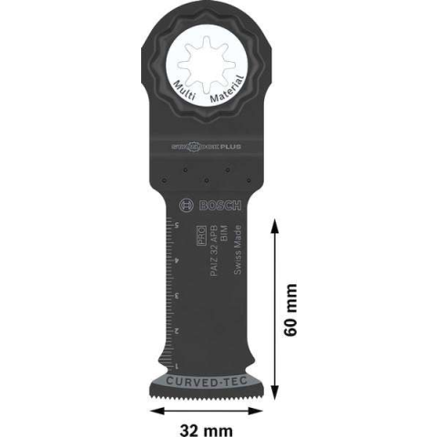 Lame de scie plongeante Starlockplus Pro Bimétal pour Bois / Métal - PAIZ32APB - 32 x 60 mm - BOSCH - 2608669130