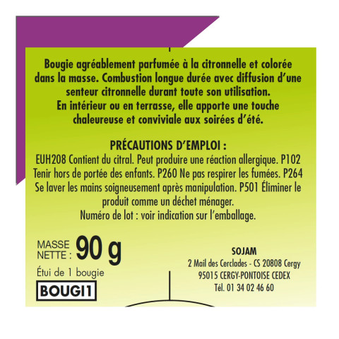 Bougies acto citronnelle: ambiance et sécurité pour vos soirées