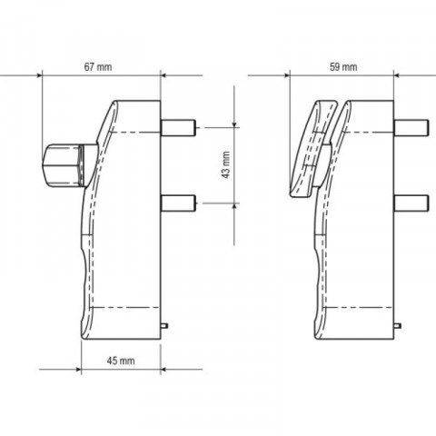 Bouton de manœuvre extérieur pour serrures types cp et tp