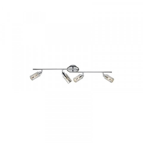 Brilliant 24532/15 wega plafonnier à 4 lumières métal/verre 40 w e14 chrome