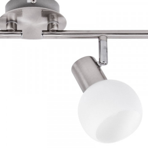 Brilliant g16332/13 plafonnier philo 4l ajustable blanc e14 acier/verre 70 x 20 cm