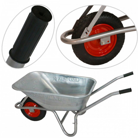 Brouette de chantier et de jardinage acier anti corrosion     100 l