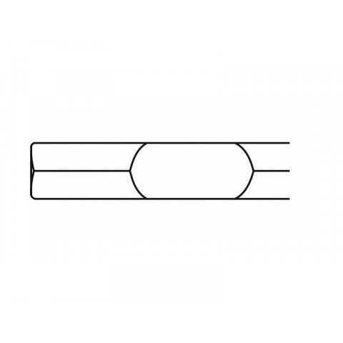 Burin plat  6 pans Ø28mm Longueur 520mm Largeur 35mm BOSCH 1618600206