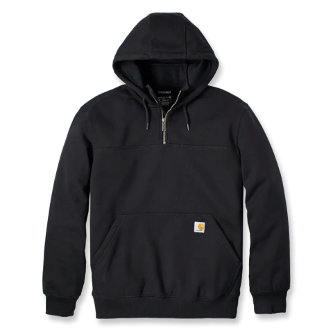 Sweat à capuche Rain Defender quart de zip - T.M - Noir - CARHARTT - S1100617001M