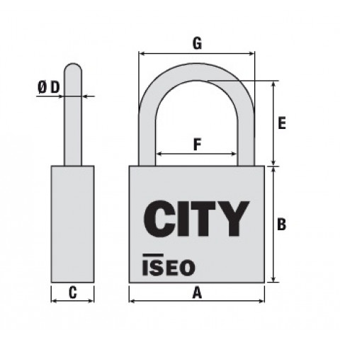 Cadenas CITY ISEO FRANCE (CAVERS) 02065001