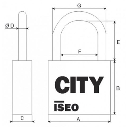 Cadenas CITY marine automatique ISEO FRANCE (CAVERS) 02042103