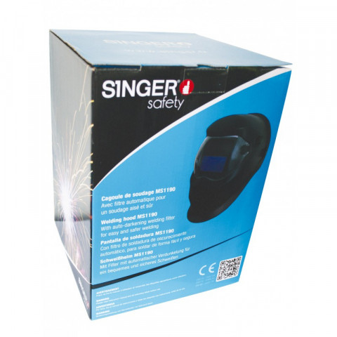 Cagoule electronique pro soudure singer cellule solaire fonction meulage teinte 4 /9-13 champ 92 x 42 mm